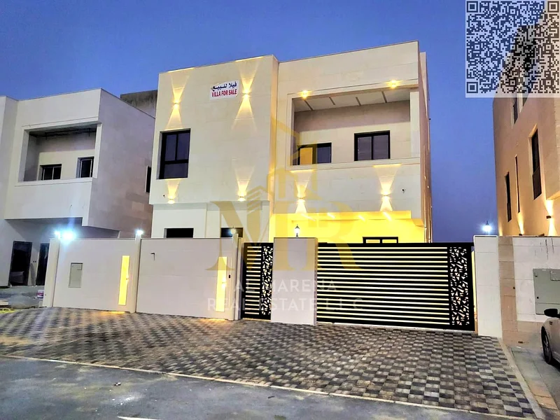 For freehold ownership for all nationalities in Ajman, a luxurious villa in Al Bahia, in front of the park and the mosque, modern, negotiable, includi63880618931585110