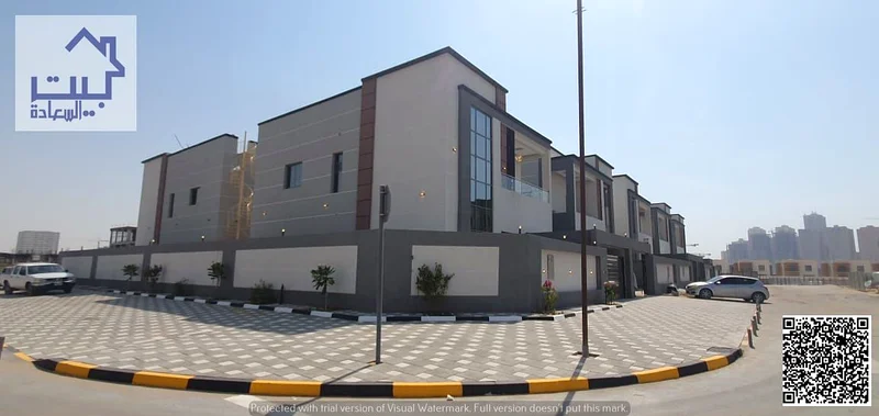 Own a corner villa on two streets for sale in Al Helio 2, next to all services and a wonderful strategic location, upscale, with a distinctive persona63894745791619111
