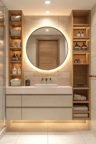 Modern Bathroom Vanity with Elegant Storage Solutions