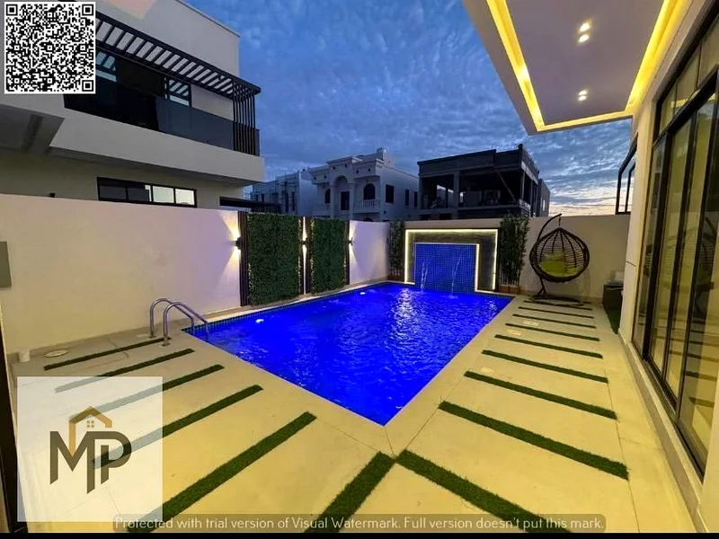 Luxury modern villa, 4300 square feet, two floors, swimming pool, 5 master bedrooms, garden, and roof, freehold for all nationalities63880619814530110