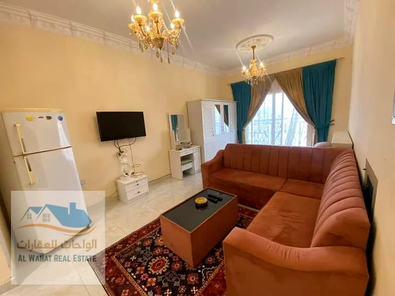 للايجار الشهري، استوديو مفروش بشرفة في الجرف 2، بالقرب من مدرسة الأقصى63714729663875112