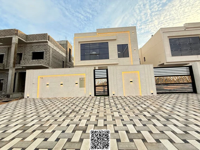 • For sale, a villa, including finishing fees, super deluxe and a large courtyard - close to Sheikh Mohammed bin Zayed Road - freehold for all nationa63897202234243110