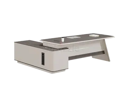 Stylish Modern Manager Table with Integrated Storage