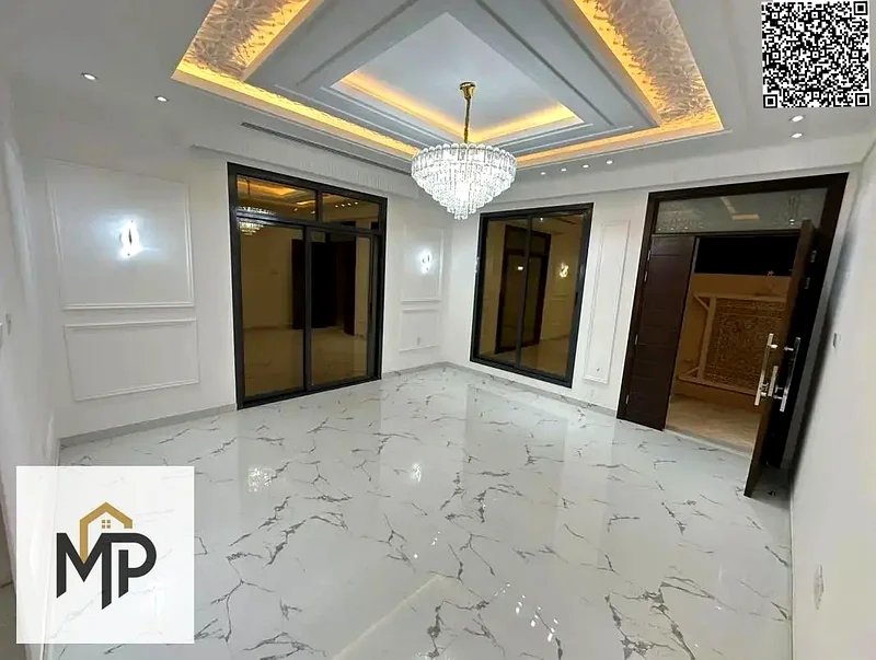 One of the most luxurious villas in Ajman, with a palace design, super deluxe finishing, and personal construction, with freehold ownership.63897085950979113