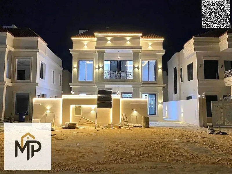 One of the most luxurious villas in Ajman, with a palace design, super deluxe finishing, and personal construction, with freehold ownership.63897085950979112