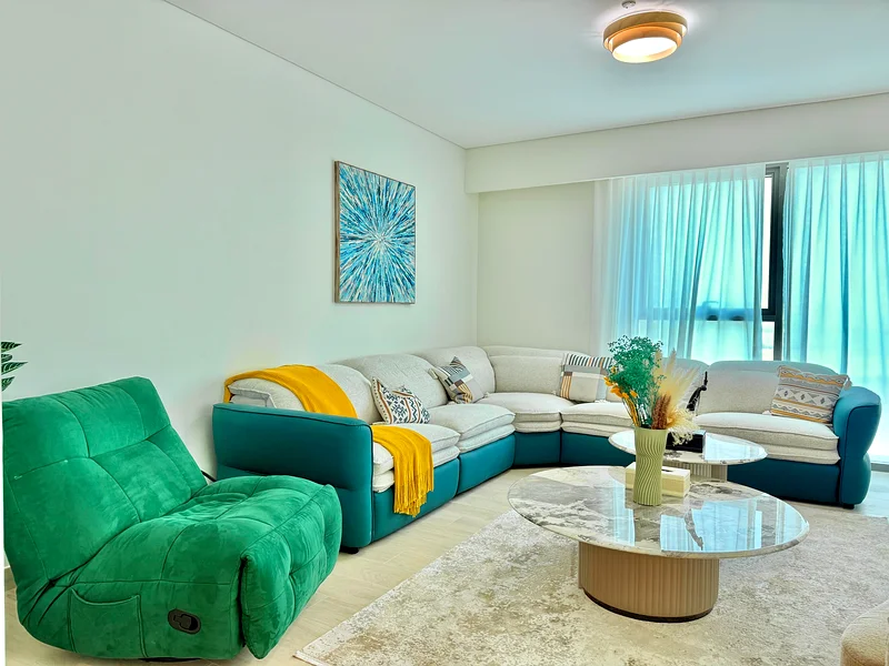 Corner Unit | Premium Fully Furnished 2BR | Panoramic Sea & Burj Khalifa Views63740582266626114