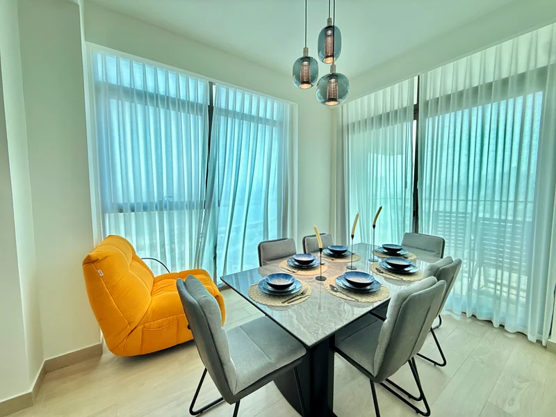 Corner Unit | Premium Fully Furnished 2BR | Panoramic Sea & Burj Khalifa Views63740582266626112