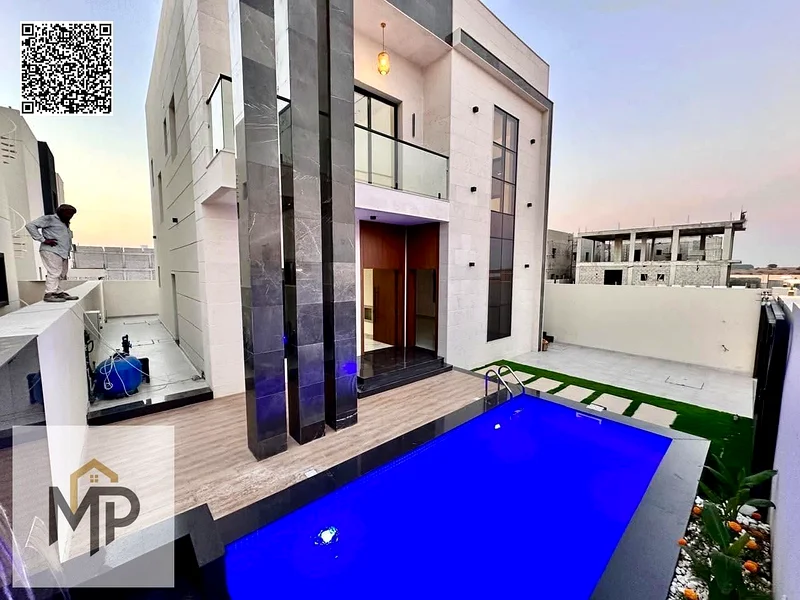 Directly from the owner for sale - Luxury villa with a swimming pool in a prime location in Ajman. ✨ High-end finishing - Modern design - Ready to mov63896736657026113