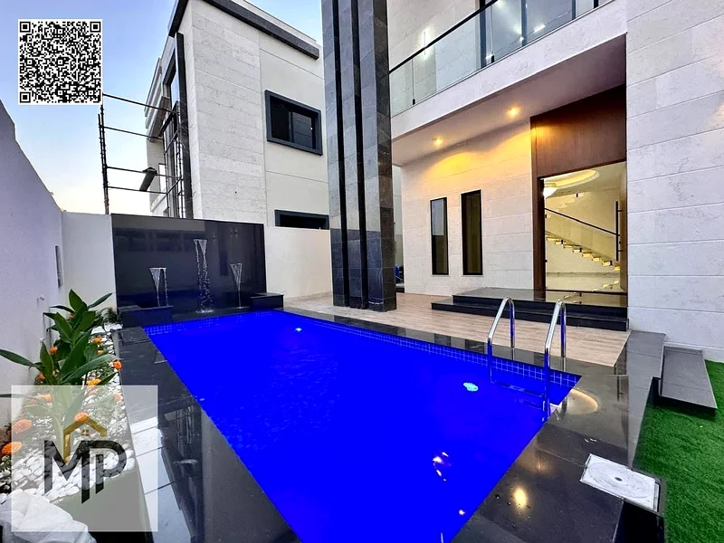 Directly from the owner for sale - Luxury villa with a swimming pool in a prime location in Ajman. ✨ High-end finishing - Modern design - Ready to mov63896736657026111