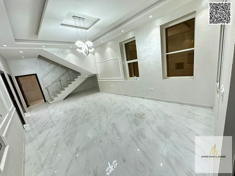 Villa for sale in Ajman, Al Helio area, 5 rooms, majlis, hall, large setback, freehold for all nationalities, cash or bank financing63894883937538114
