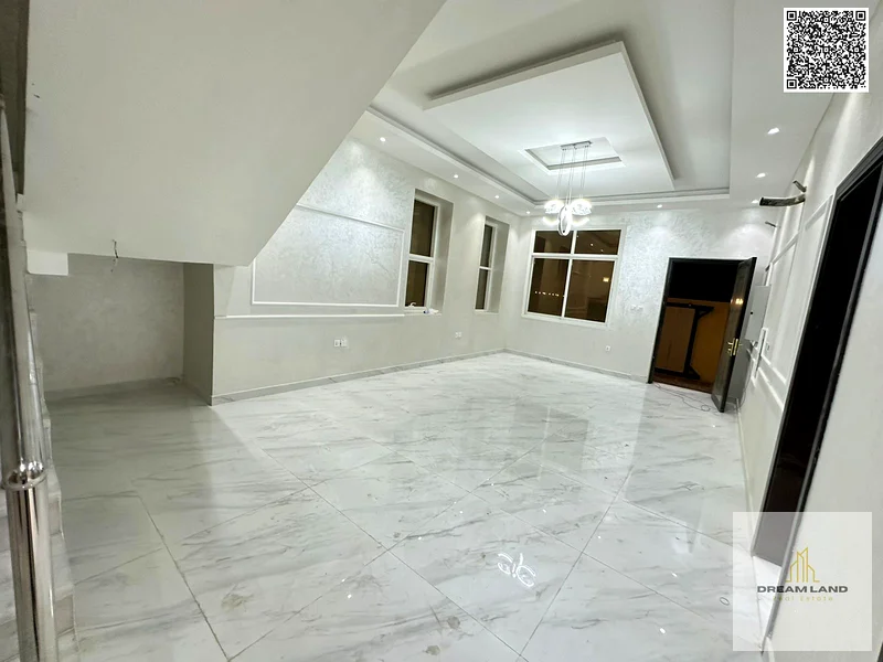 Villa for sale in Ajman, Al Helio area, 5 rooms, majlis, hall, large setback, freehold for all nationalities, cash or bank financing63894883937538113