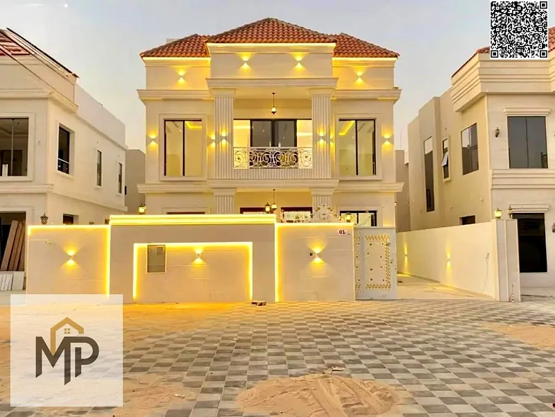 One of the most luxurious villas in Ajman, with a palace design, super deluxe finishing, and personal construction, with freehold ownership.63897086068099110