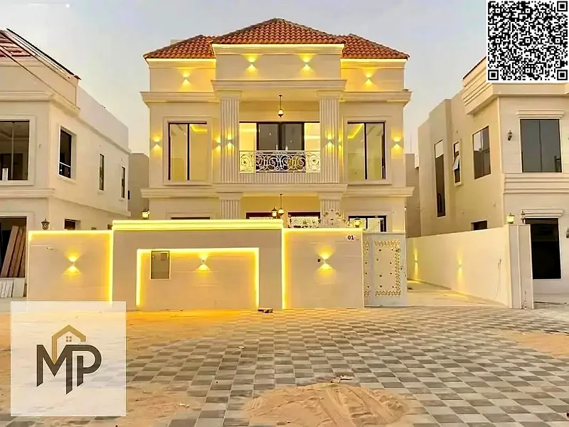 One of the most luxurious villas in Ajman, with a palace design, super deluxe finishes, and personal construction, with freehold ownership.63896736714497110