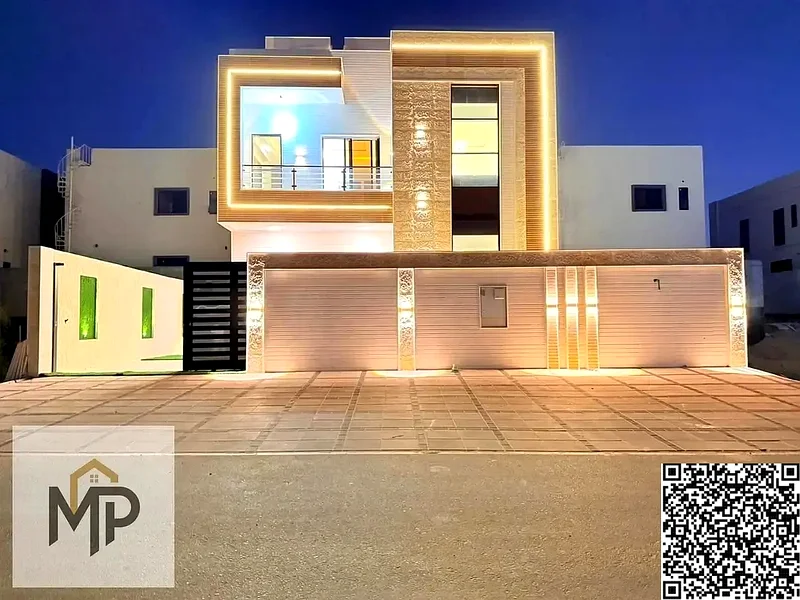A villa at a price including registration and ownership fees on the main street, ready for occupancy in the most prestigious areas of Ajman, freehold63896405691907110