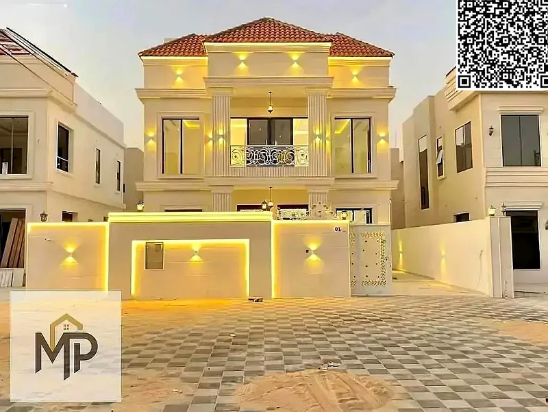 واحدة من أكثر الفلل فخامة في عجمان، بتصميم قصر، وتشطيبات سوبر ديلوكس، وبناء شخصي، مع ملكية حرة.63895009091971110