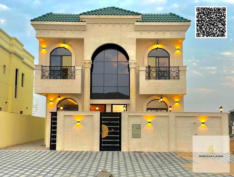 For sale, a villa - two floors and a large courtyard - close to Sheikh Mohammed bin Zayed Road - freehold for all nationalities for life63896286449409110
