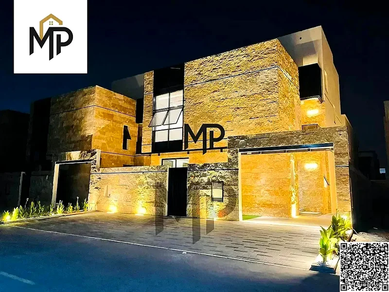 Villa for sale - two floors and a large courtyard - close to Sheikh Mohammed bin Zayed Road - freehold for all nationalities for life -63880618977155110