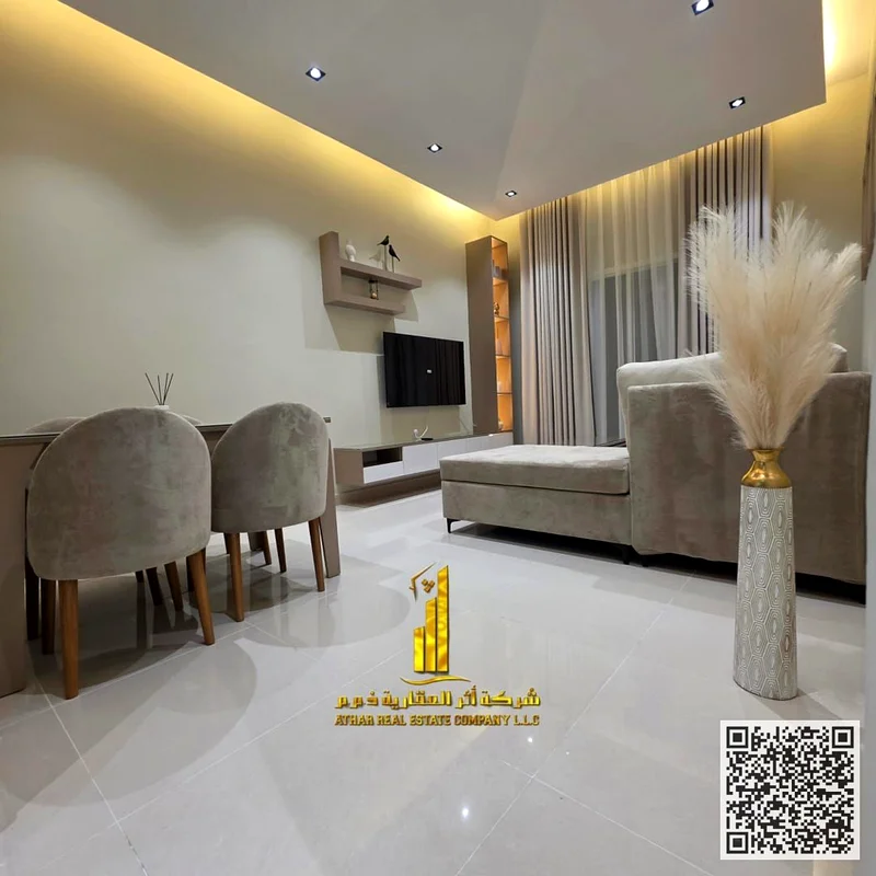 The first resident, the most luxurious and elegant room and hall, fully furnished, VIP furniture, for monthly rent in Al-Jarf 3, next to the Chinese m63836872976386111