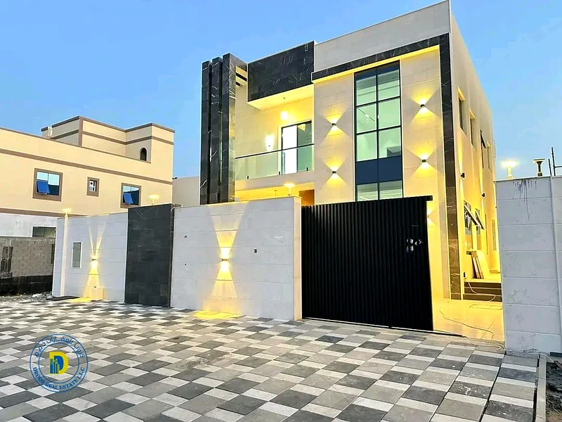 Modern villa, prime location, for sale, Al Helio 2, Ajman, 4 rooms, price includes registration fees63896979601538111