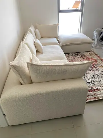 Marina home feather sofa with ottoman three seater