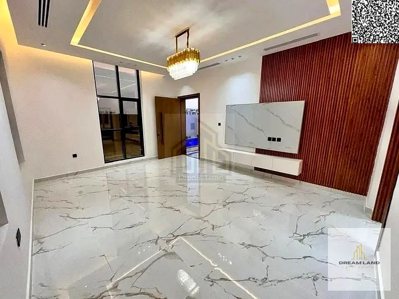 For sale - a luxury villa with a swimming pool in a prime location in Ajman, high-end finishing, modern design, including registration and owners63896068299522112