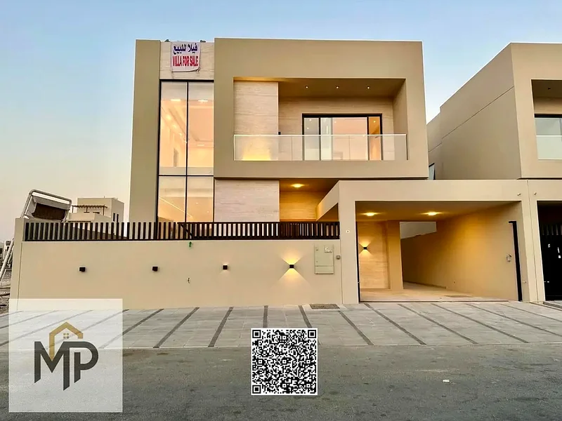 For sale without down payment and at a competitive price, one of the most luxurious super deluxe villas in Ajman, with personal and final construction63896979874177110