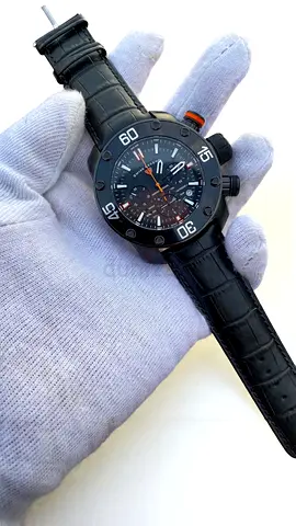 Original  Swiss lagent watch Mens Sport Watch with Black Leather Band Swiss made
