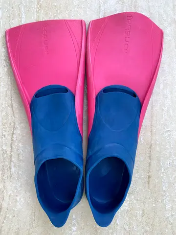 Naijaibi Long Swim Fins Pink and Blue