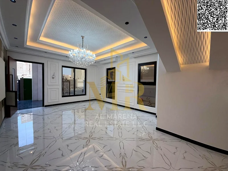 For sale in Al Harba, Ajman, all nationalities, a luxurious corner villa, located in Al Helio 2, including registration and ownership fees, two floors63896181656449112