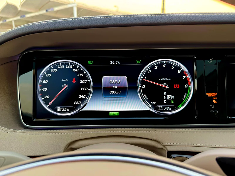 MERCEDES-BENZ S400 HYBRID JAPANESE BLACK INSIDE FULL BEIGE63489260949507114