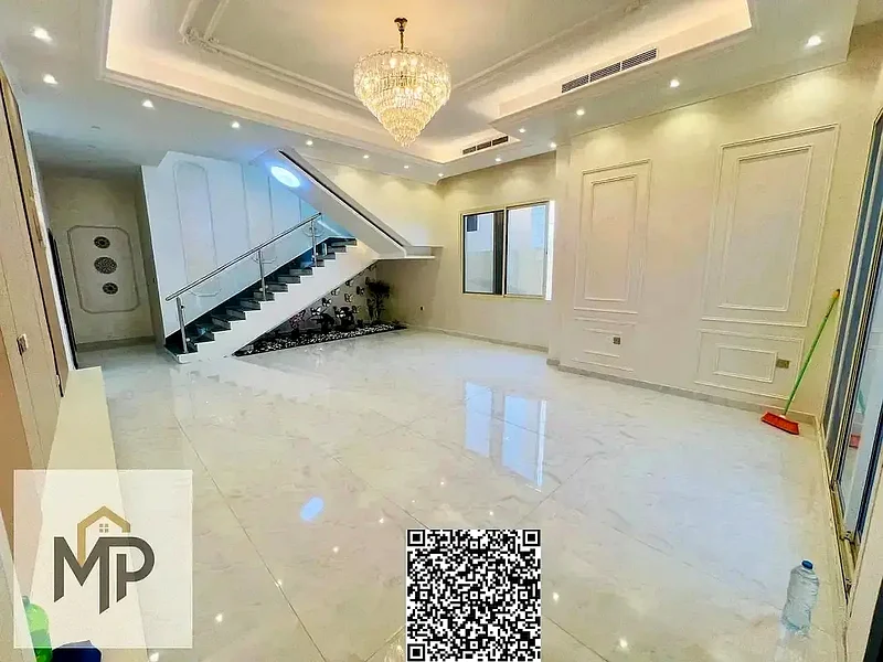 For sale - luxurious corner villa with stone finish and two facades | Elegant design and prime location in Ajman, including registration fees63871901470723113