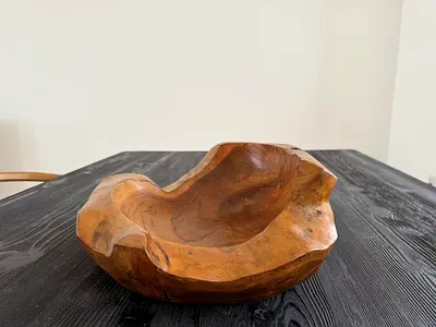 Handcrafted Bali Teak Decorative Bowl