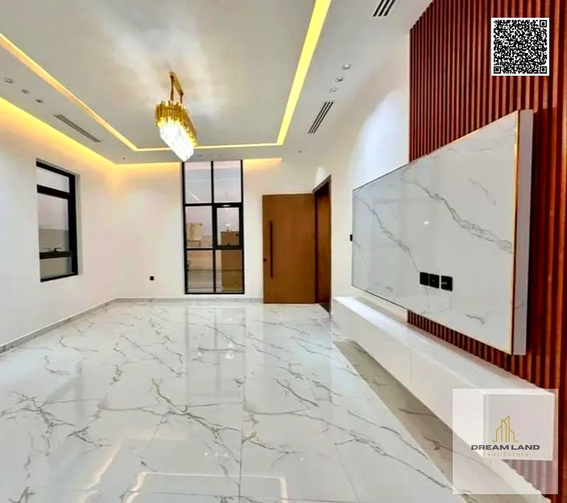 For sale - a luxury villa with a swimming pool in a prime location in Ajman, high-end finishing, modern design, including registration63898224509059112