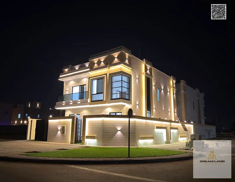 🏡 Modern corner villa, including registration and ownership fees, with a large setback on two streets, hotel finishes and spacious interior divisions63898553911682110
