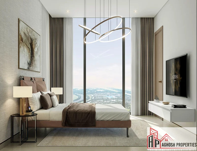 Elegant Bedroom + Study Room | Smart Home | Sobha Solis Motor City | Premium Finishes | Flexible Payment Plan63984586946049113