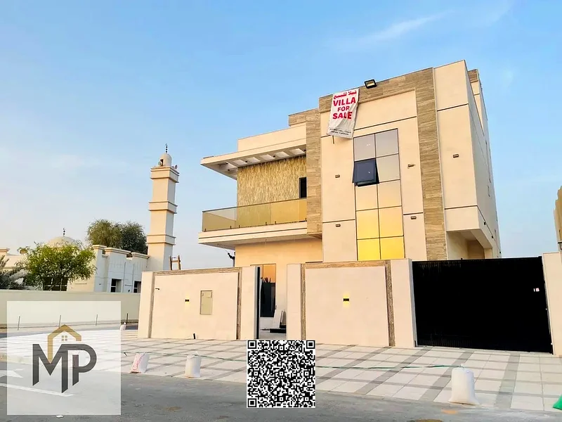 An unrepeatable opportunity, a luxurious villa for sale in Al Helio 2, Ajman, with luxurious finishing and a prime location close to the mosque.63897637867139110