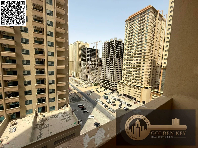 غرفة نوم رئيسية بمساحة 1 مع حمامين للإيجار في أبراج إماراتي سيتي عجمان63711250805762110