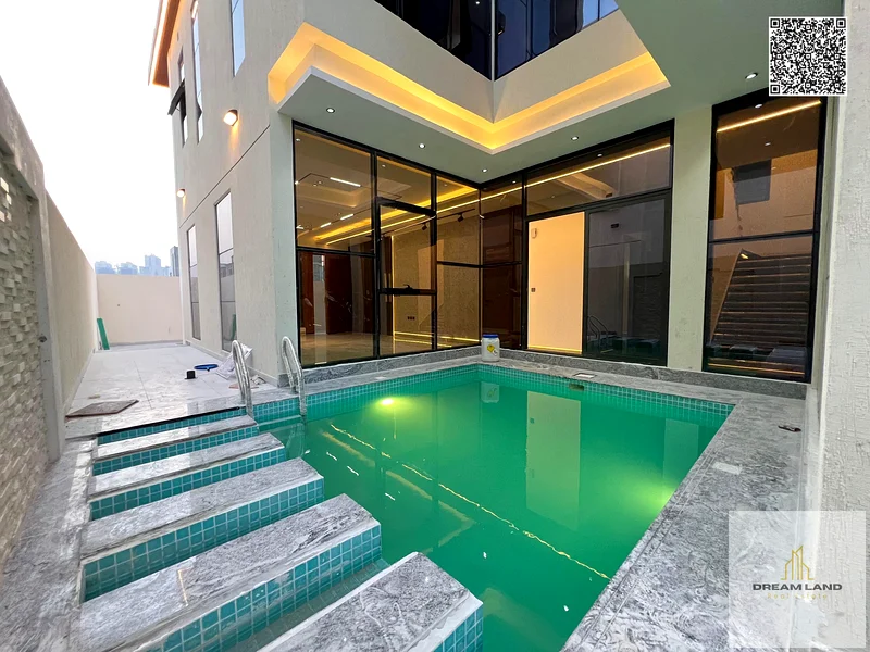 A villa at a price including registration and ownership fees on the main street, ready for occupancy in the most upscale areas of Ajman, freehold for63898224334209112