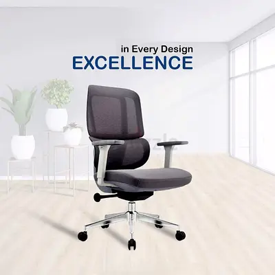 Executive medium back mesh chair