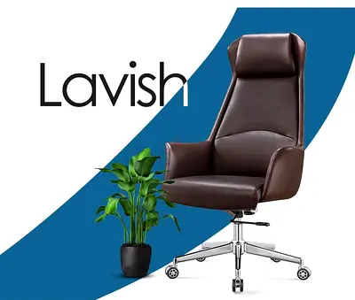 Imported highback leather revolving chair