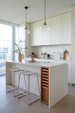Stylish Modern Kitchen Island with Seating