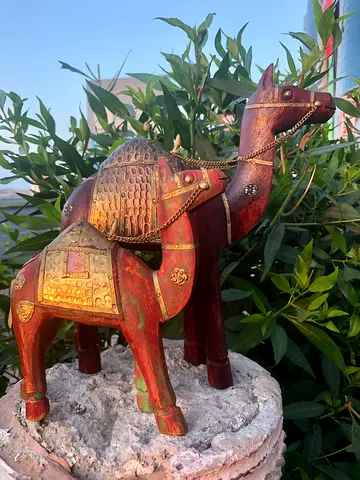 Unique Handcrafted Wooden Camel Statues - A Touch of Culture