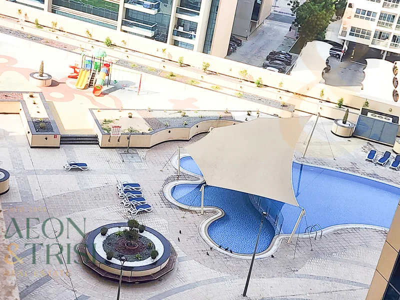 Furnished Studio | Pool View | 12 Cheques |Balcony63747445811458110