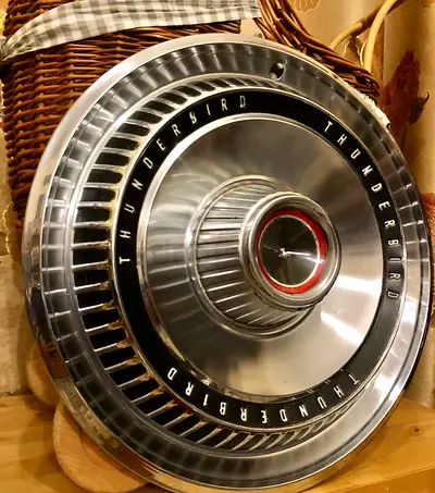 Vintage Thunderbird Hubcap - A Classic Car Collectible