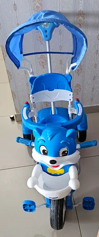 Fun and Safe Blue kids Tricycle with Canopy