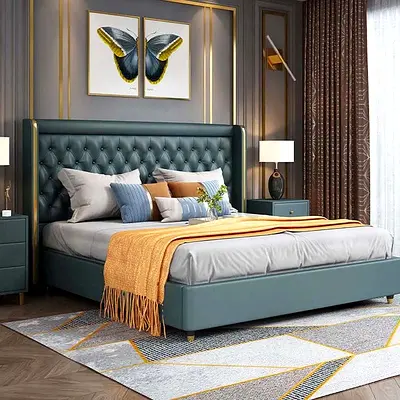 Brand new luxury Comfortable fabric Bed available in 160*200 Queen size