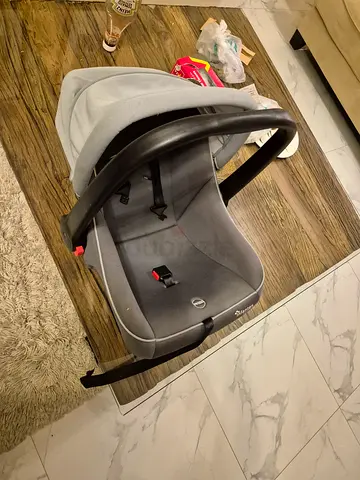 Baby car seat cum carry cot with sun shade