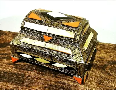 Exquisite Vintage Decorative Trinket Box from Morocco