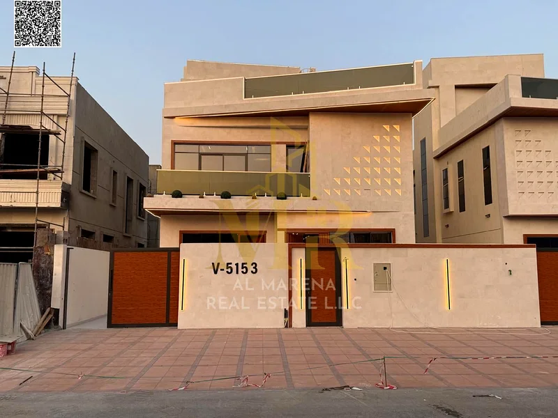 A villa with a price including registration and ownership fees on the main street, ready for occupancy in the most upscale areas of Ajman, freehold fo63898098126850111
