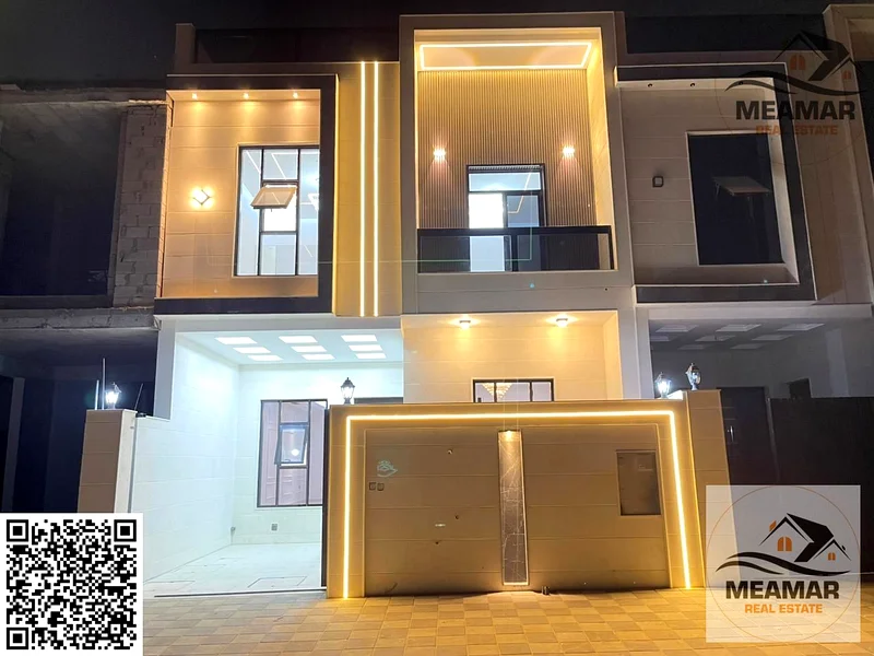 For sale, a two-story villa with a roof, including registration fees, directly in front of the mosque, close to Sheikh Mohammed bin Zayed Road63907479803778110